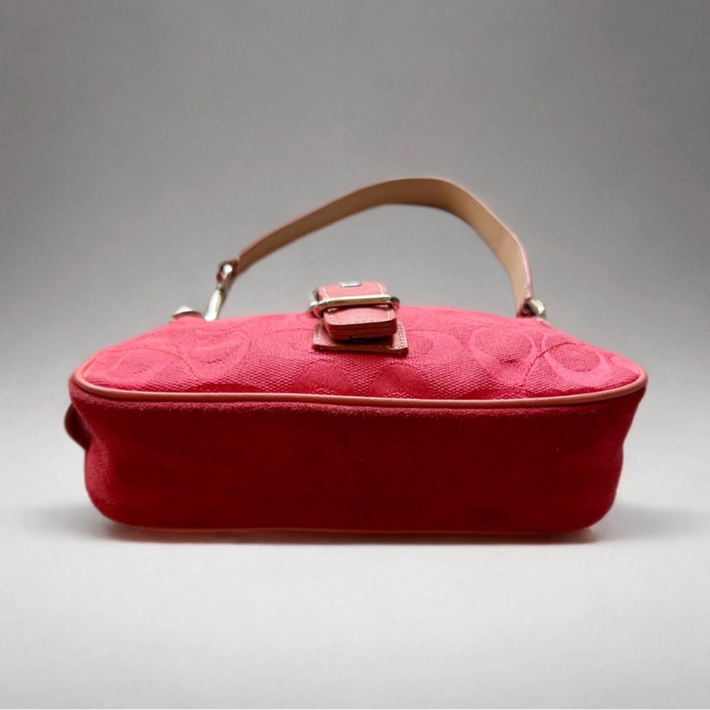Coach Y2K Coral Red Demi Buckle Mini Shoulder Bag 6362 China - Picture 3 of 9
